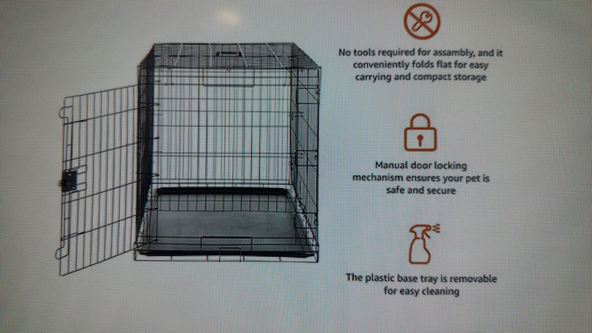 FOLDABLE METAL NEW DOG CRATE!