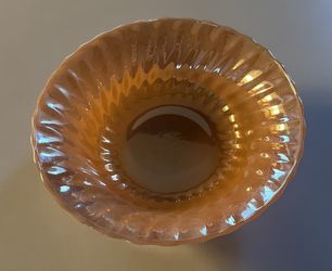 Anchor Hocking Fire king Luster Orange/ Peach 8.5 Serving Bowl