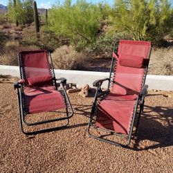 Red Zero Gravity Recliner Lounge Chairs