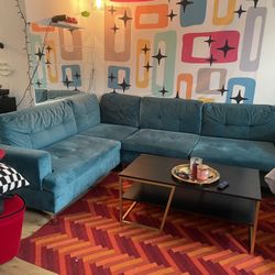 Teal Corner Couch 