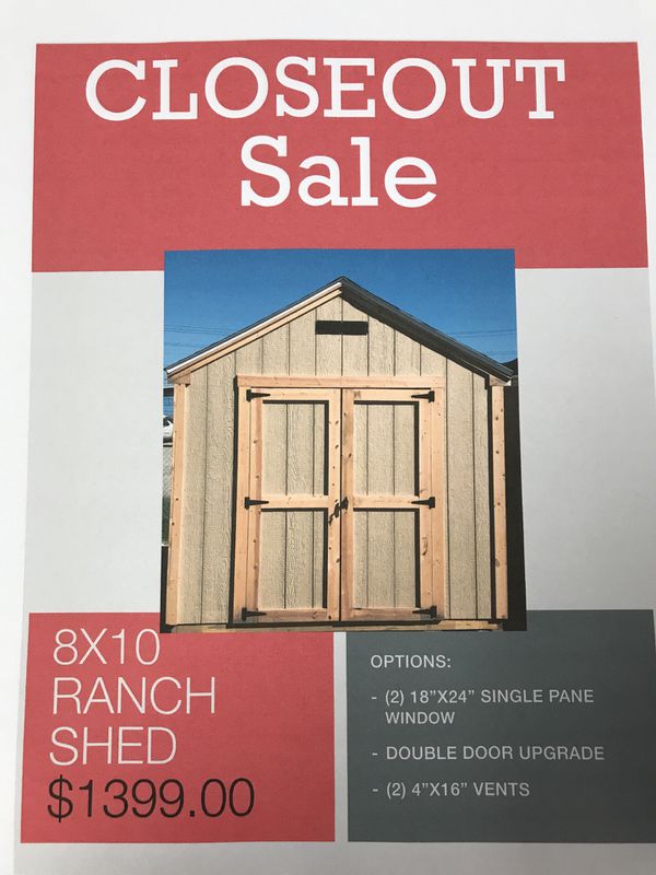 tuff shed 8x10 ranch shed for sale in shawnee, ok - offerup