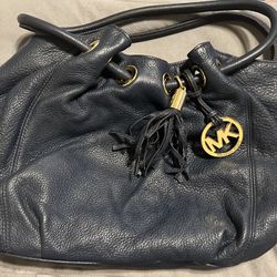 Michael Kors Leather Purse Navy