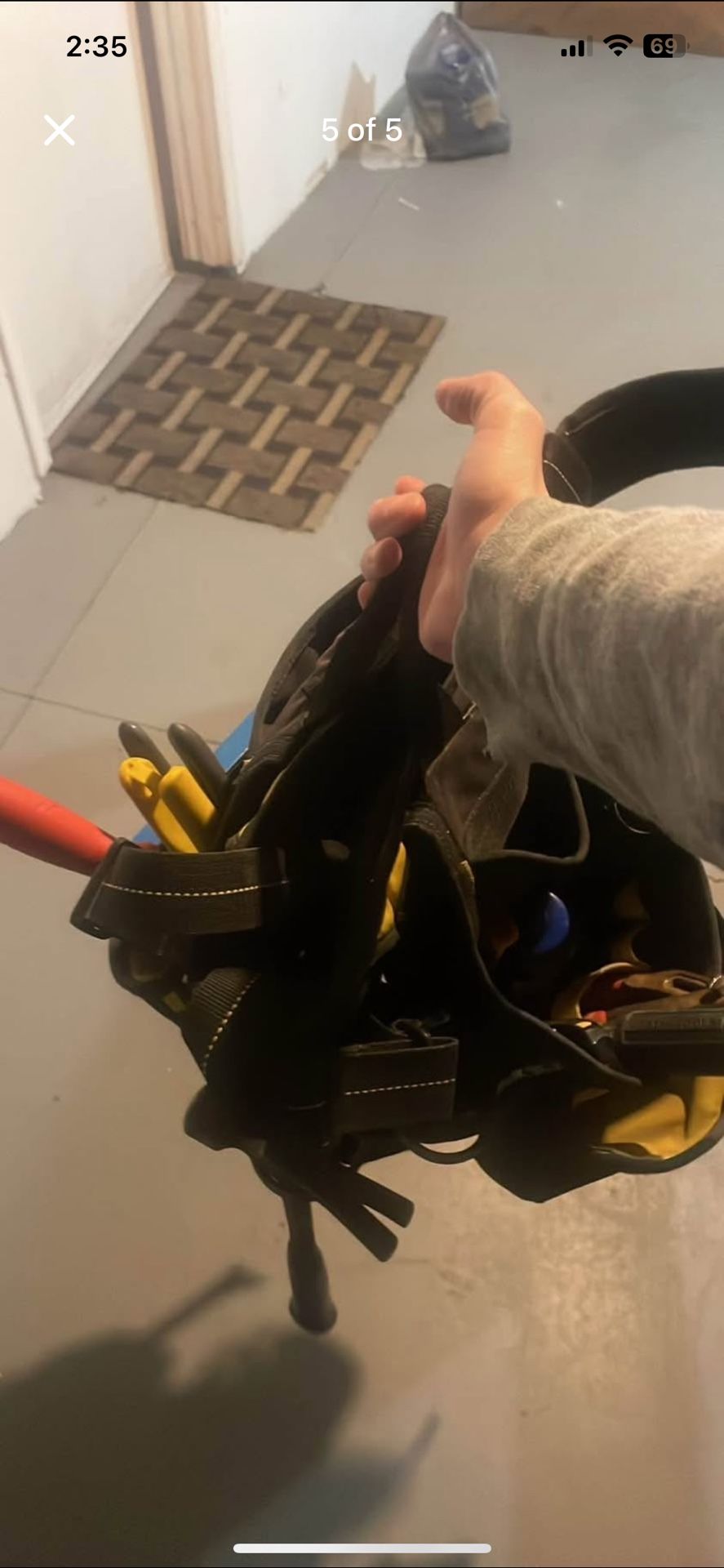 Dewalt Tool Pouch With Adjustable Straps
