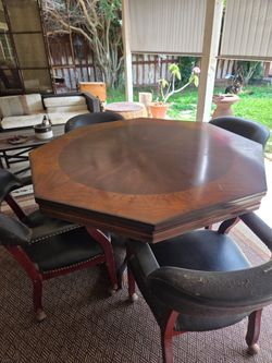 Poker table and 4 chairs