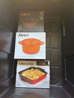 Crock Pot Stoneware Casserole Dish Cookware