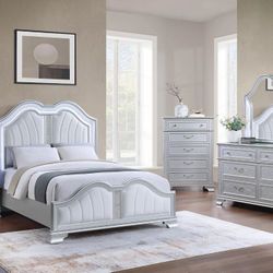 Queen Bedroom Set. 4 Pcs Q