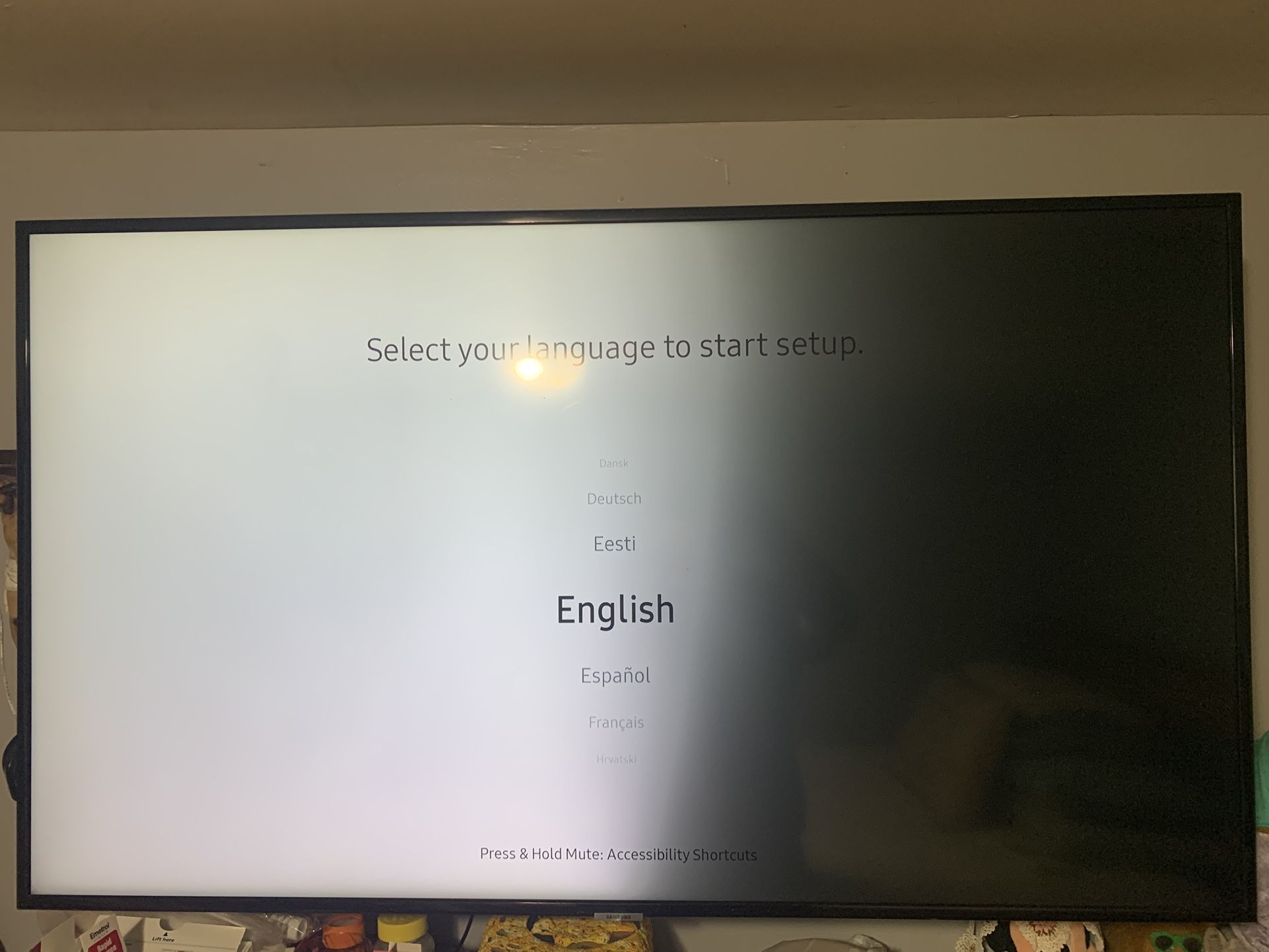 Samsung TV Television 45inch Problem Half Black Screen. Mitad De Pantalla Negra