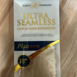 Hair Extensions Brand New 18 Inches Platinum Blonde 