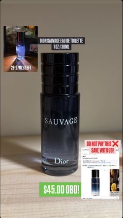 Dior Sauvage Eau De Toilette (26-27ML’s left) 