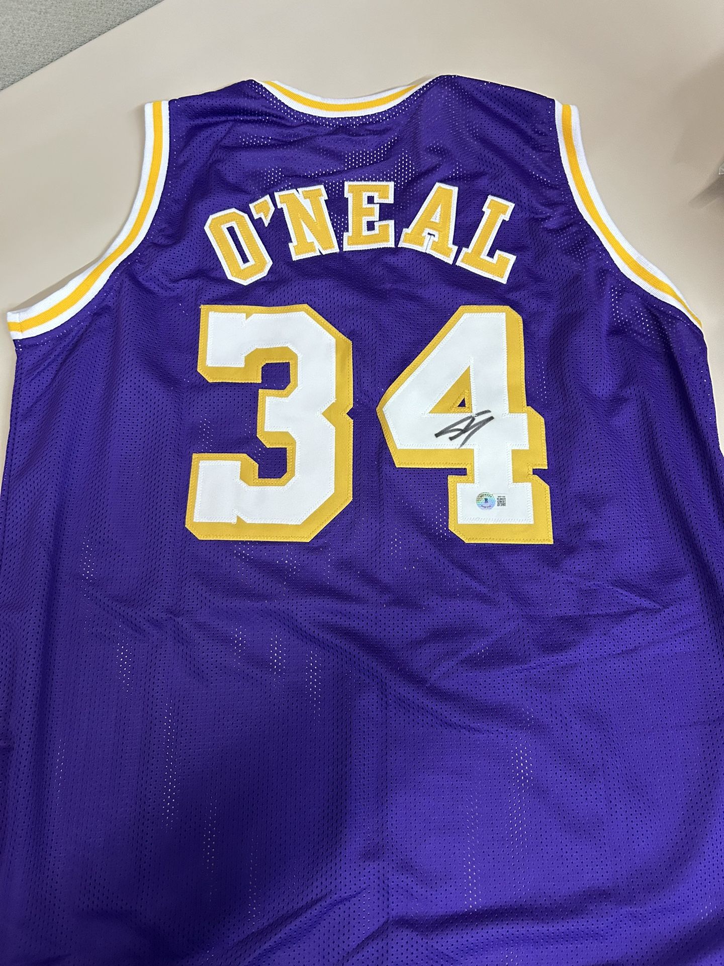 Shaquille O'Neal Los Angeles Lakers Signed Autograph Jersey JSA Witness COA