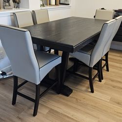 Dinning Table W/ Six Chairs Counter Height. Very VERY Heavy