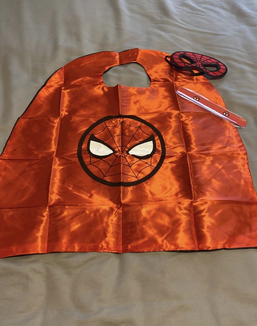 Kids Halloween Cape Costume Spider Man NEW 