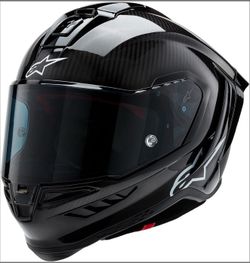 Alpinestars Supertech R10 Carbon Helmet Medium - Black Carbon Matte/Glossy