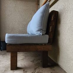 Wood Bench- Outdoor- (Cushions Not Inc.)