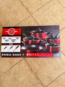 Non-Stick Cookware Set Culinary Gourmet Double Bonus