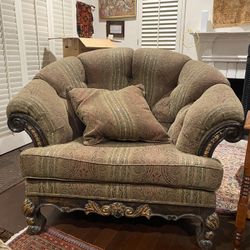 Antique Large Throne Armchair 