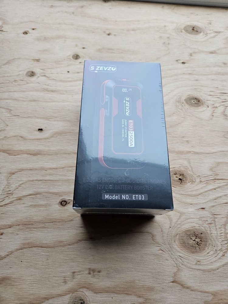 ET03 Car Jump Starter 2500A Jump Starter Battery Pack for Up to 8.0L Gas and 7.0L Diesel Engines, 74Wh Portable 12V Jump Box with USB Ports