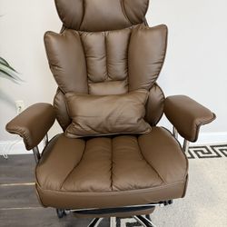 Luxury Reclining Executive Office Chair w/ Footrest – Like New