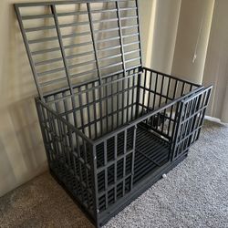 XXL Heavy Duty Dog Crate – Lockable, Weatherproof, Great for Big Dogs! 