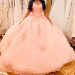 quinceañera dress With Crinoline