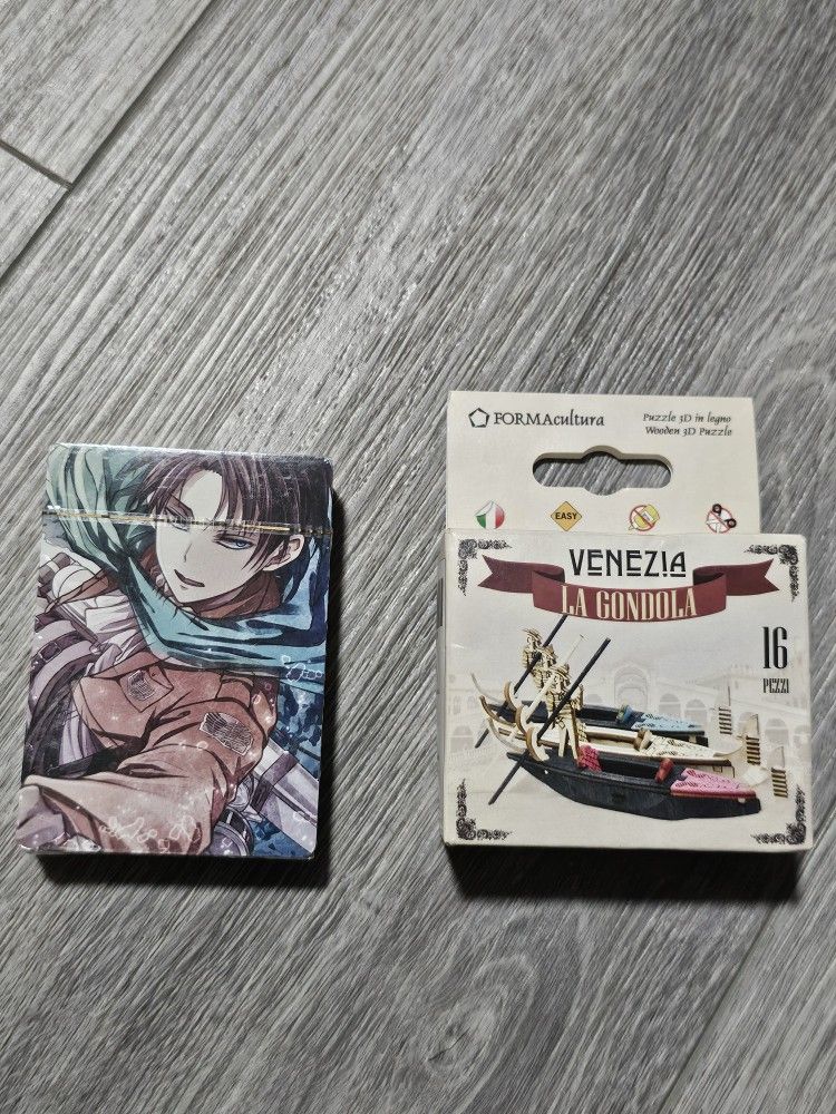 Gondola Puzzle And AOT Playing Cards