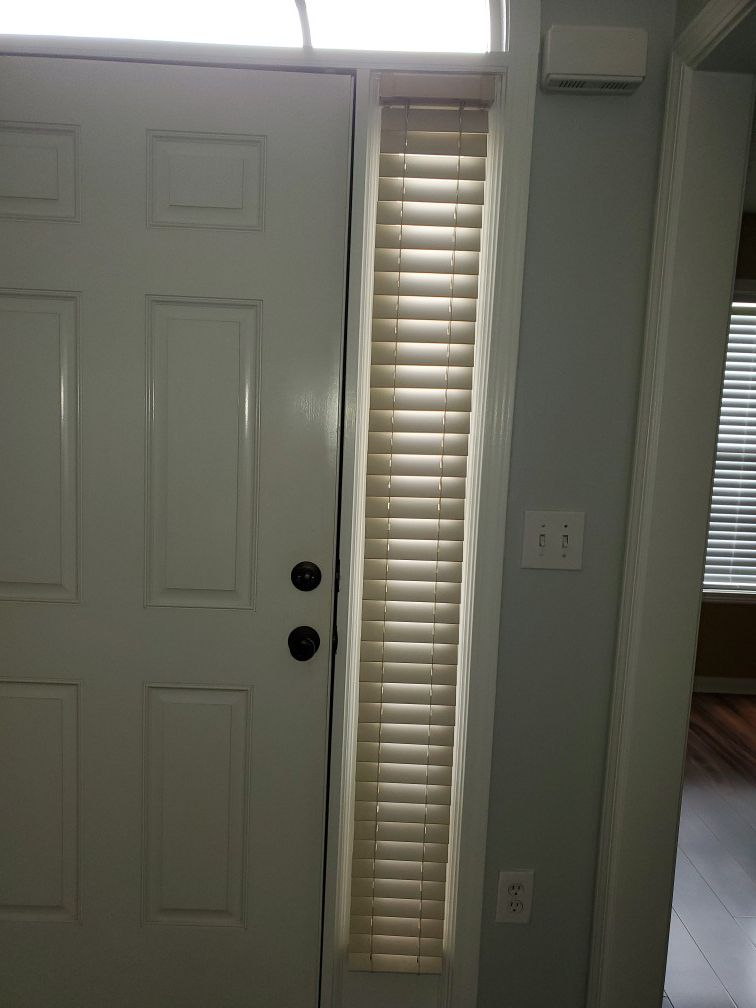 Faux Wood Front Door Blinds $65 Set