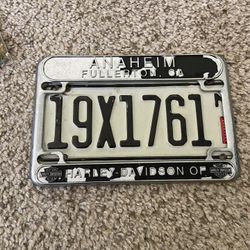Motorcycle License Plate 