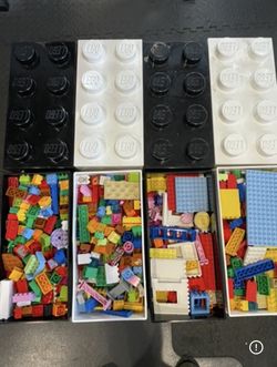 4 LEGO Storage Bricks Boxes with Legos
