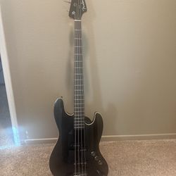 Aerodyne Jazz Bass Black Electric Bass Guitar