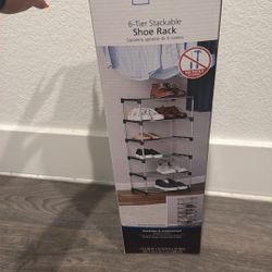 6 Tier Stackable Shoe Rach