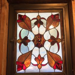 Vintage Stained Glass Window 