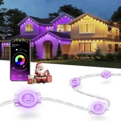 300ft Permanent Outdoor, Indoor Lights for House, 2025 New Smart RGB Christmas Lights Outdoor with APP Remote Control, IP67 Waterproof Eternity Eave