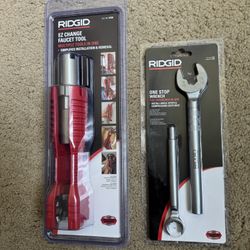 RIDGID Plumbing Tools – Faucet Tool & One Stop Wrench – New Set