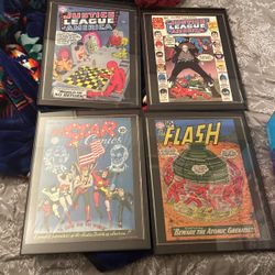 Comic covers framed 