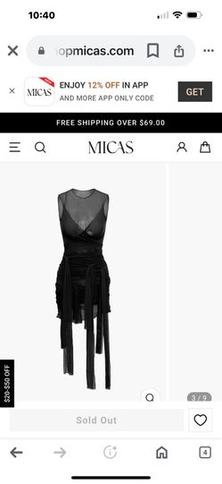 Micas Black Wrap Dress