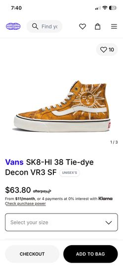 Vans Sk8-Hi 38 Tie-Dye Decon VR3 SF Unisex Sun