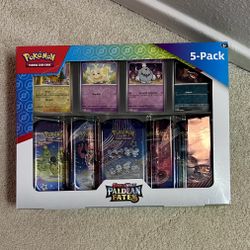 Pokemon Scarlet & Violet - Paldean Fates 5-pack Mini Tins Costco Bundle