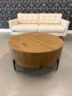 Four Hands Eton Drum Coffee Table (38” Round) – Like-New Condition