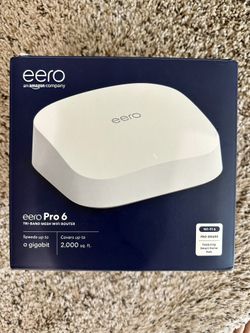Amazon eero Pro 6 tri-band mesh Wi-Fi 6 router with built-in Zigbee smart home hub
