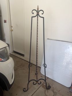Tall Wrought Iron Decorative Easel Stand