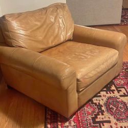 Pottery Barn Turner Roll Arm Grande leather chairs
