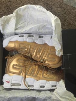 Uptempo gold supreme size 8.5