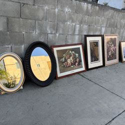 Good condition, Mirrors and frames with beautiful decor,  each $10 