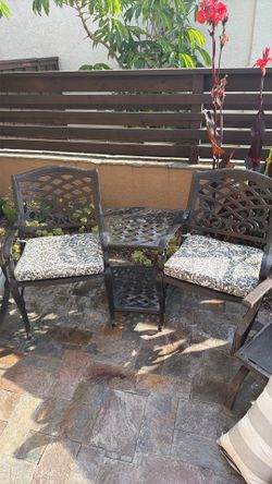 Patio chairs and table
