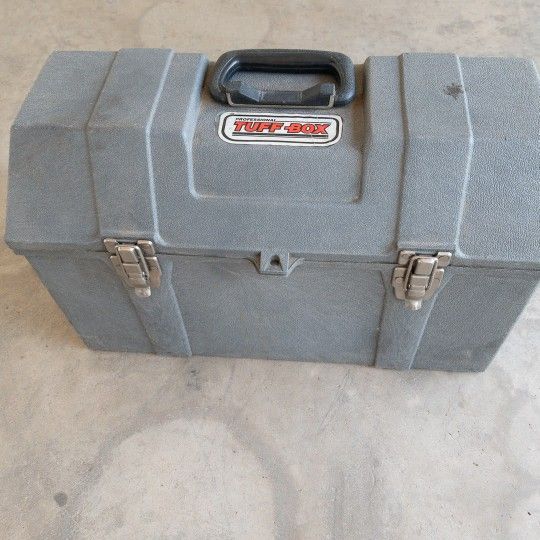 Toolbox Tuff Box w Removable Tray Gray 19" Contico Professional