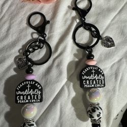 Beaded Keychains #psalm139 #Fearfullycreated