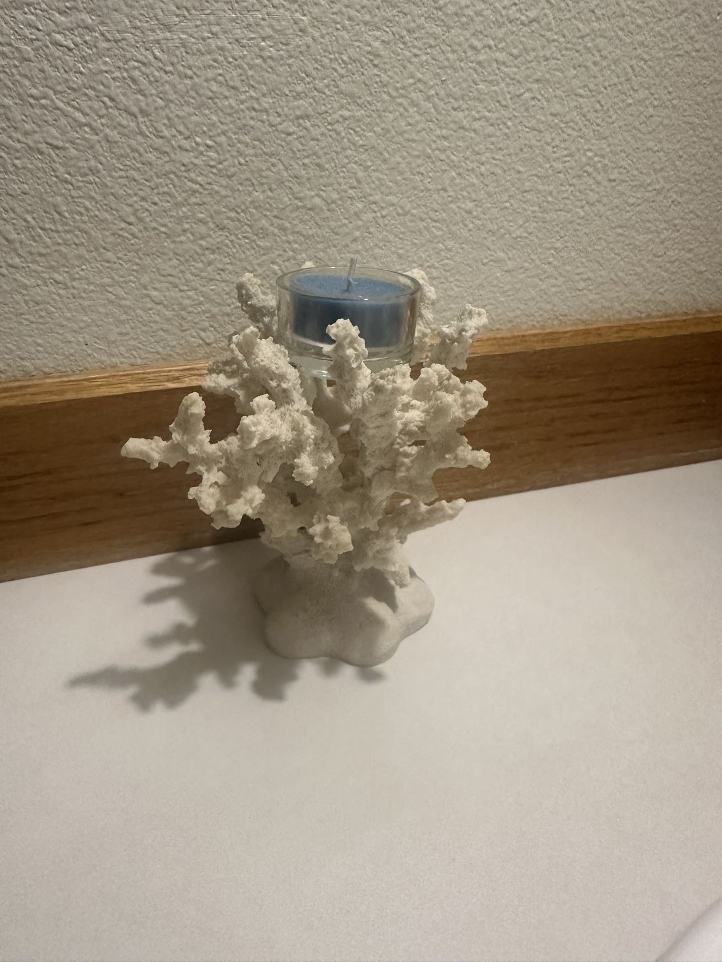 Beach Coral Bathroom Decoration With Tea Light Candle Holder