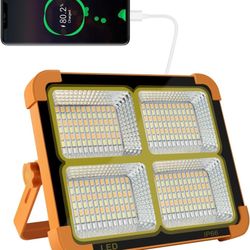 Portable LED Work Solar Light 100W 16500mAh 10000 LM with Stepless Brightness Job Site Battery Rechargeable LED Floor Light for Emergency Worklight fo