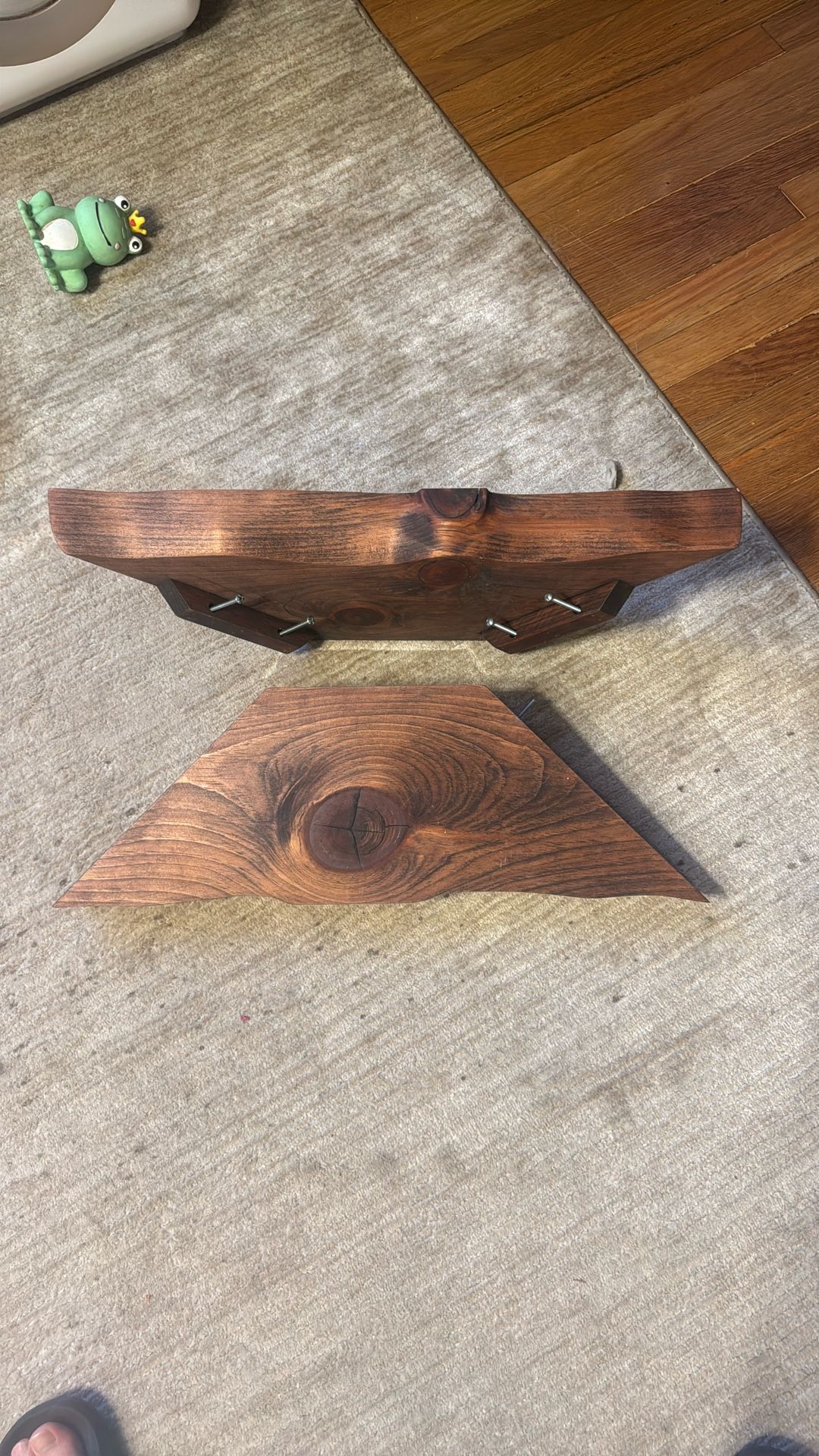 Live Edge Corner Shelves