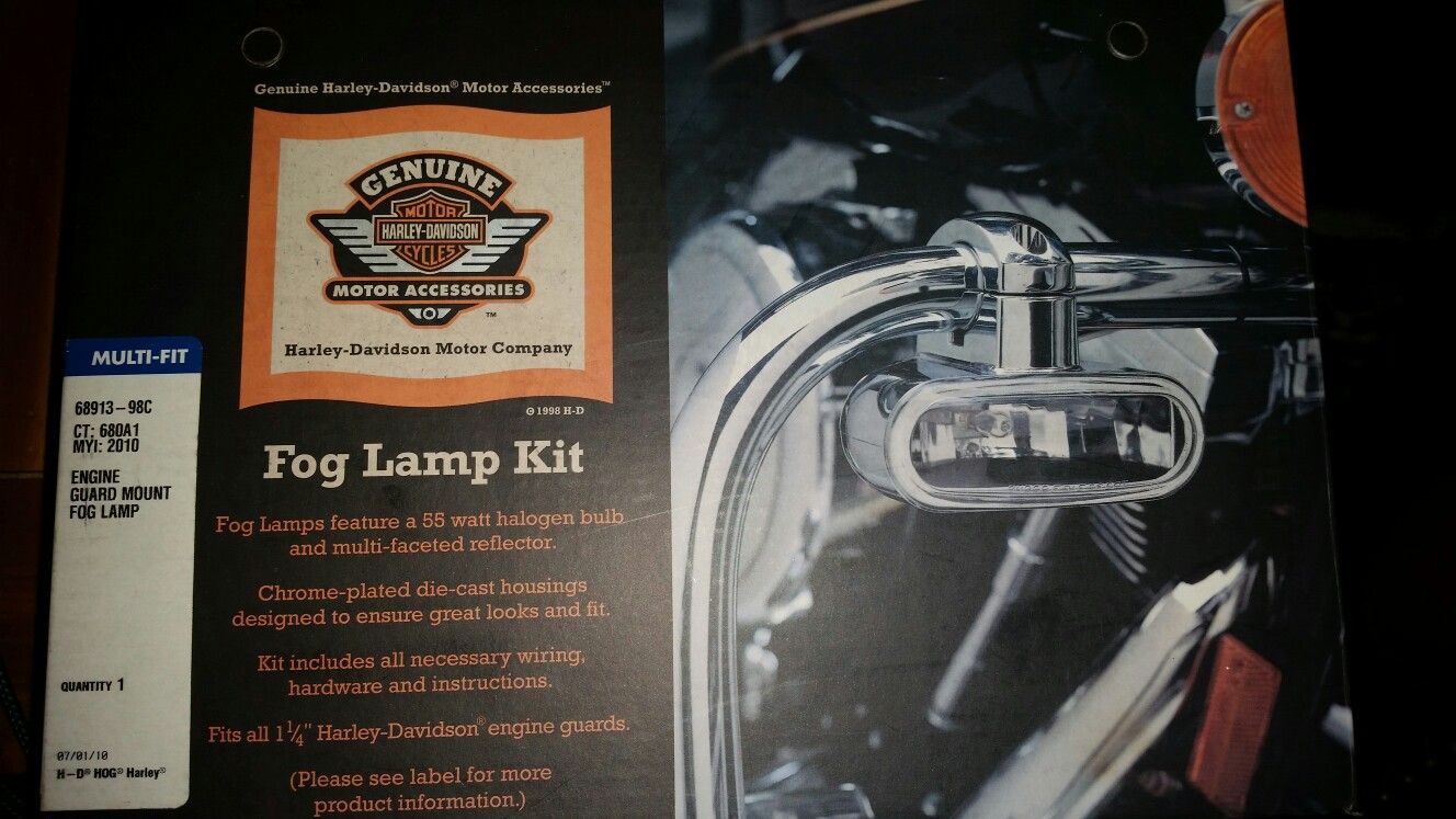 Harley Engine Guard Mount Fog Lamp Kit 6891398C for Sale in Lakeland